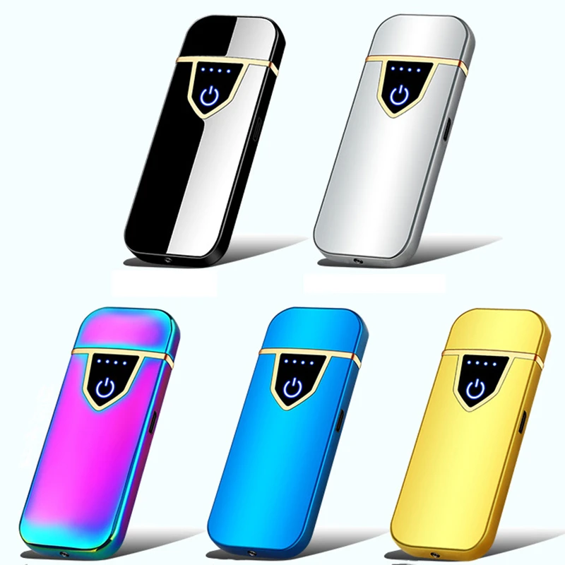 Сенсорный экран электронная зажигалка светодиодный Электрический плазменный