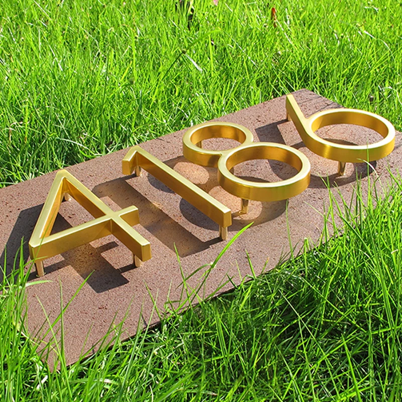 127 мм плавающий современный дом номер атласная латунная дверь домашний адрес