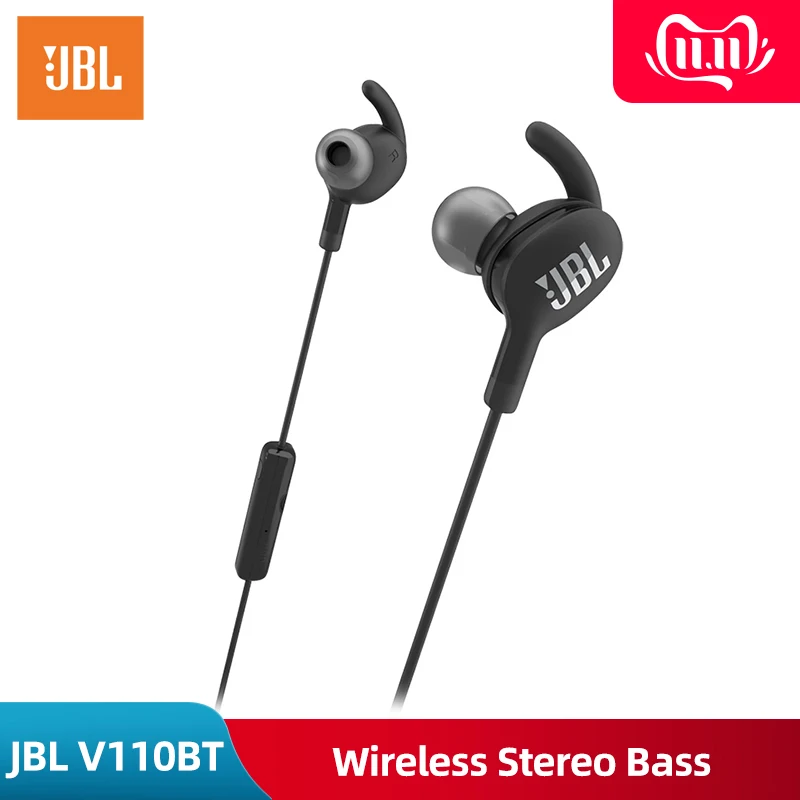 Оригинальные наушники JBL V110BT, стерео, беспроводные, Bluetooth, бас, наушники, Ecouteur, игровые, с микрофоном, супер бас, гарнитура