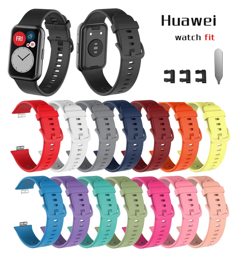 Silicone Smartwatch Replacement Part Sport Wrist Watchband For Huawei