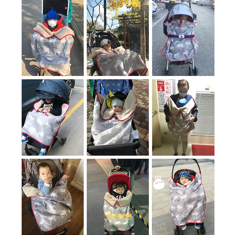 Водонепроницаемое ветрозащитное одеяло 73*83 см для детского автокресла навес