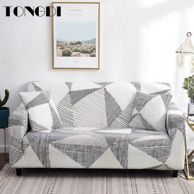 TONGDI эластичный чехол для дивана с принтом мягкий элегантный современный стрейч