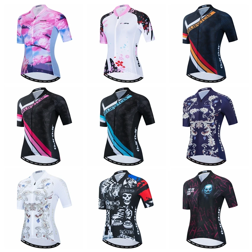 

Weimostar 2021 Summer Pink Women's Cycling Jersey Road Bicycle Shirt MTB Bike Top Outdoor Sport Maillot Ropa ciclismo Clothing