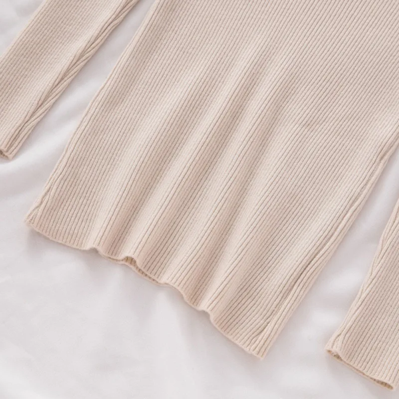 

Fashion Half-high Collar Sweater Shirt Spring Autumn Long-sleeved Slim Pullover Women Sweater