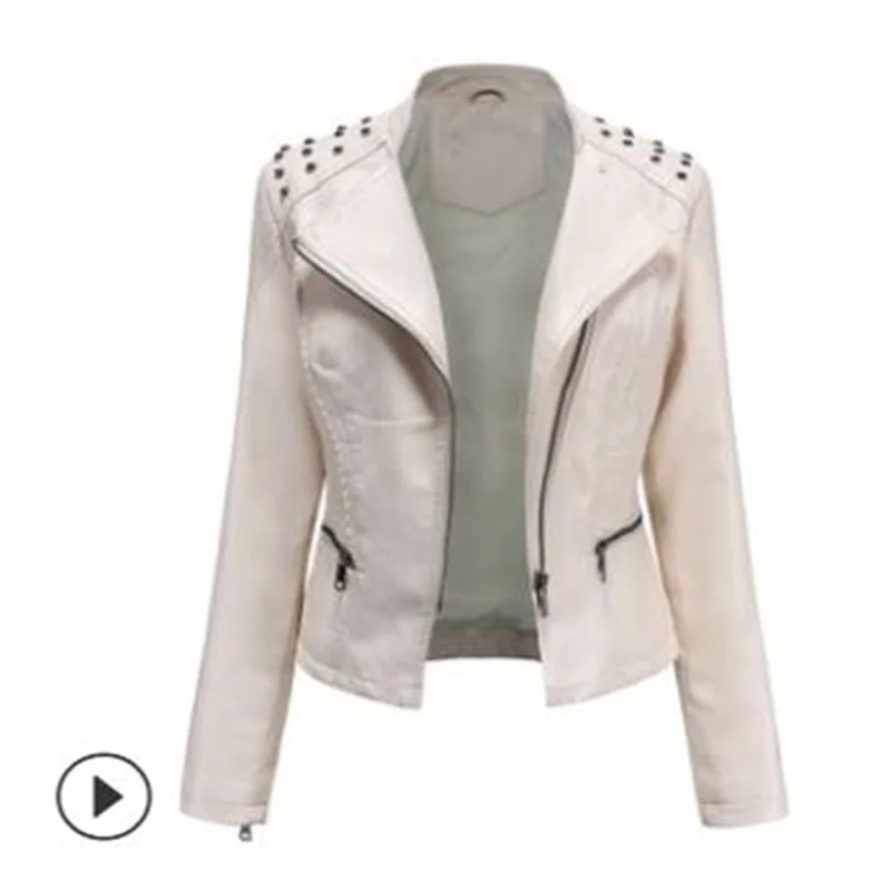 Women's leather jacketes slim thin ladies Motorcycle suit new spring fashion casaco autumn jaqueta abrigo chamarras para mujer