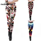 Женские леггинсы для фитнеса, с 3D принтом животных