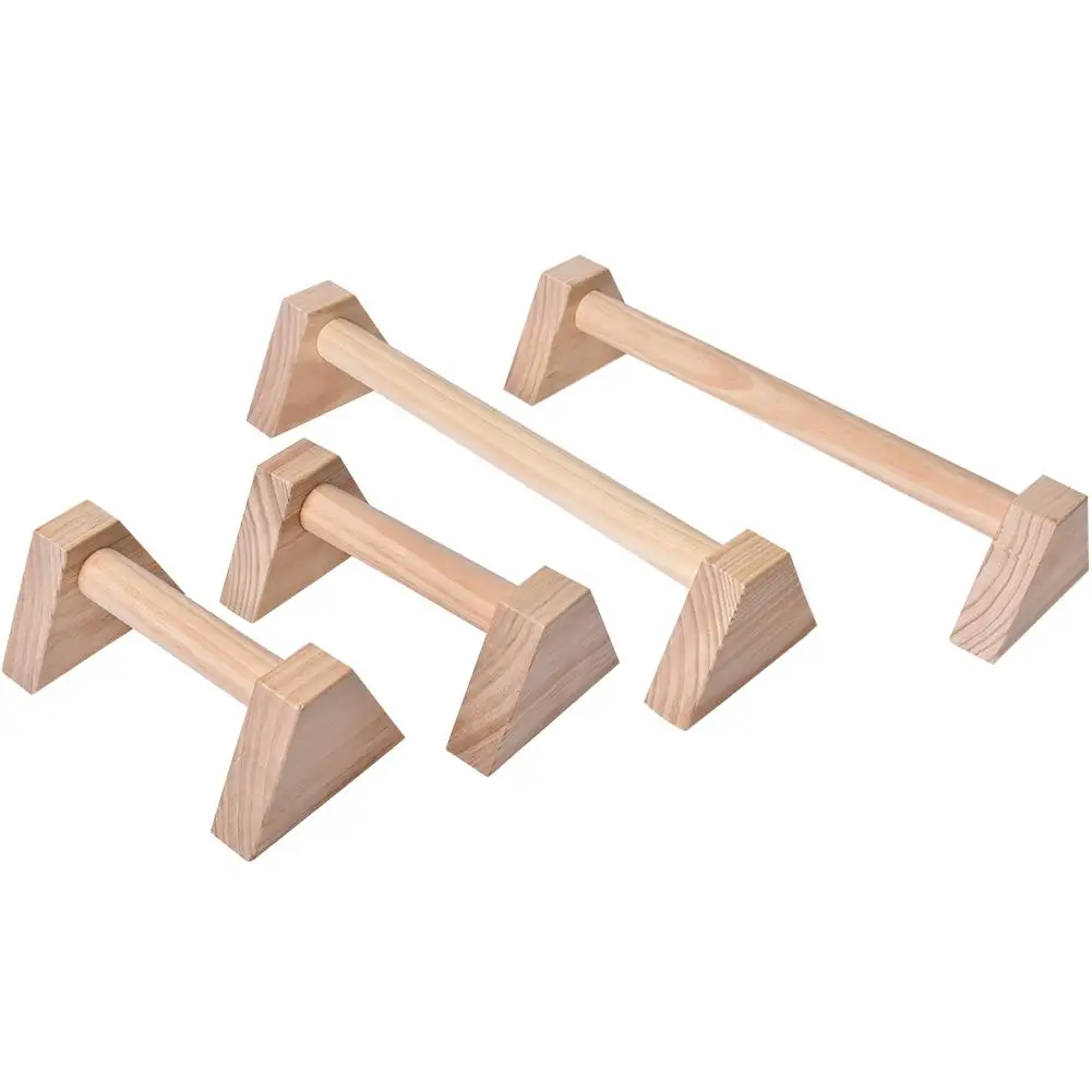 

1 Pair Of Charcoal Wood Four-Corner Push-Up Bracket Stretch Stand Calisthenics Handstand Personalised Wooden Push-Ups Double Rod