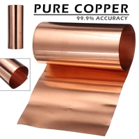 1pcs 0 1mm thicknes copper sheet roll 99 9 high purity pure copper cu metal sheet foil plate 200 x1000mm