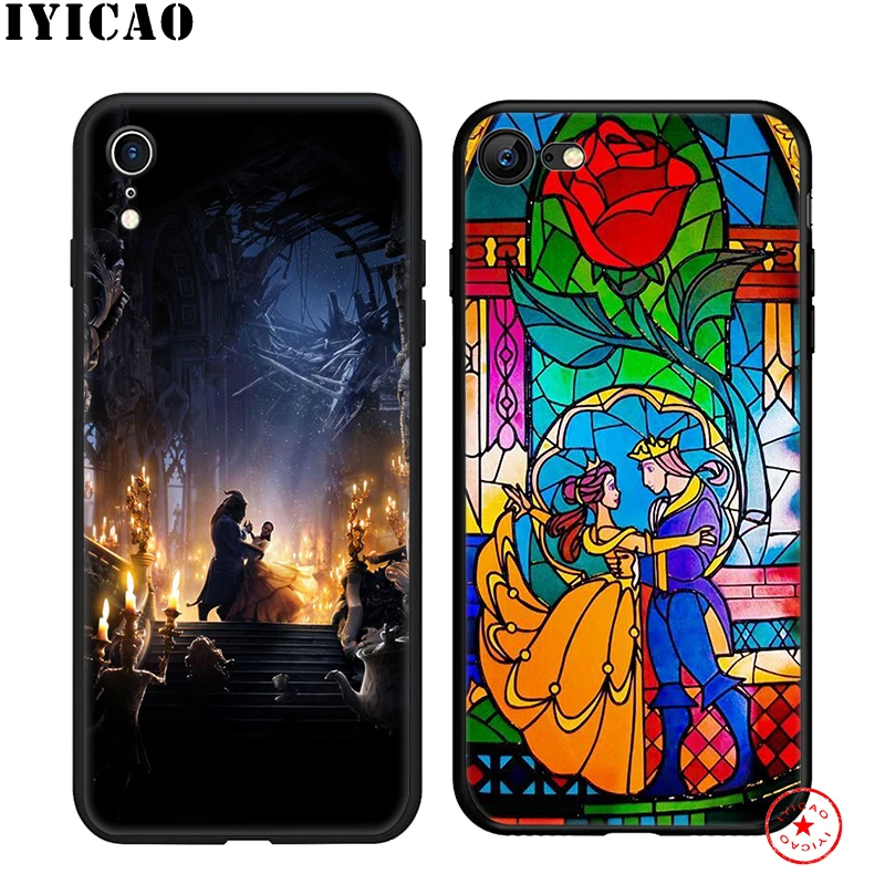 IYICAO Красота и с рисунком из мультфильма Красавица Чудовище мягкий чехол для iphone 11