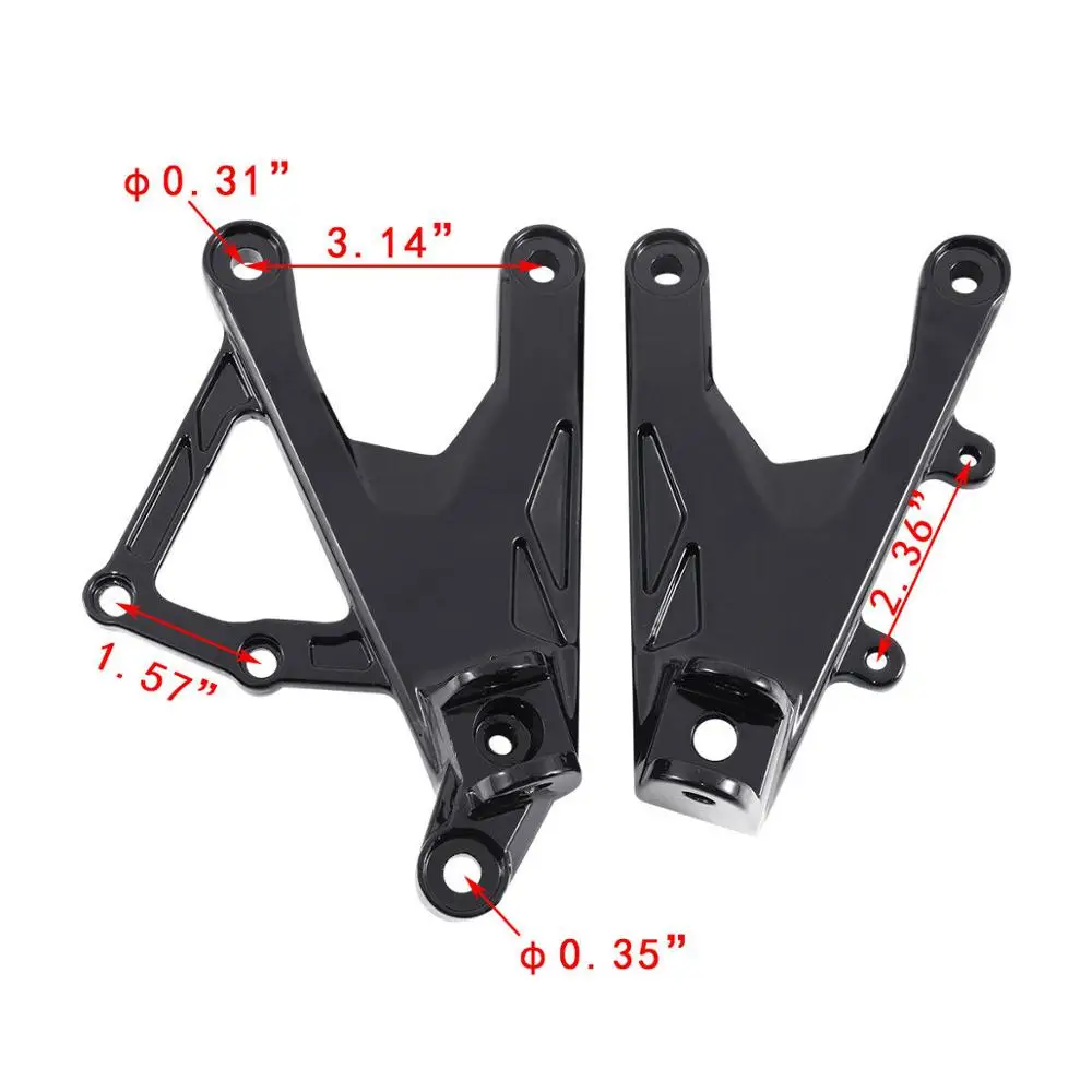 Motorcycle Front Rear Foot Peg Footrest Bracket For Yamaha YZF R1 R1S R1M 2015-2018 2017 2016 | Автомобили и мотоциклы