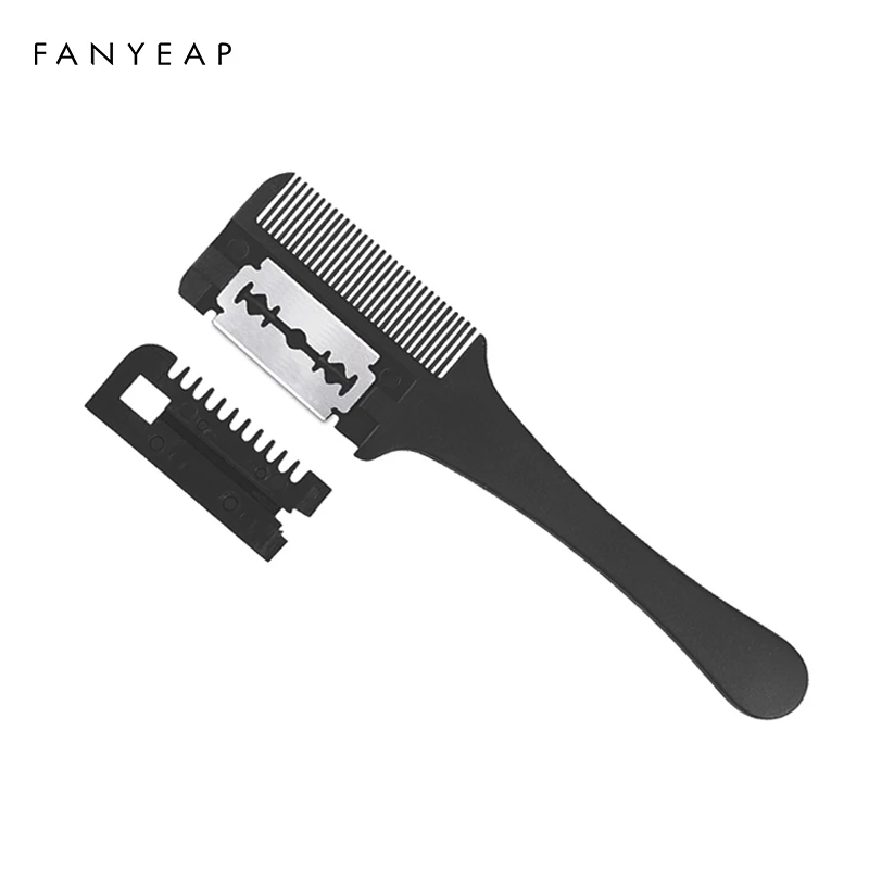 Для стрижки волос гребень с ручкой щетки для сменные лезвия бритвы истончение