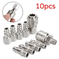 10 pcs euro hose fitting quick release air line hose couplings fitting 14 inch bsp quick connector for hardware pneumatic tools