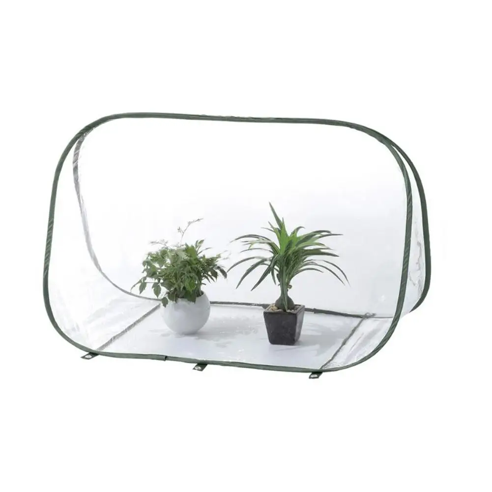 

Folding Clear PVC Greenhouse Cover Flower Bonsai Plant Tent Cold Frost Protector Mini Greenhouses Warm Room Garden Greenhouse