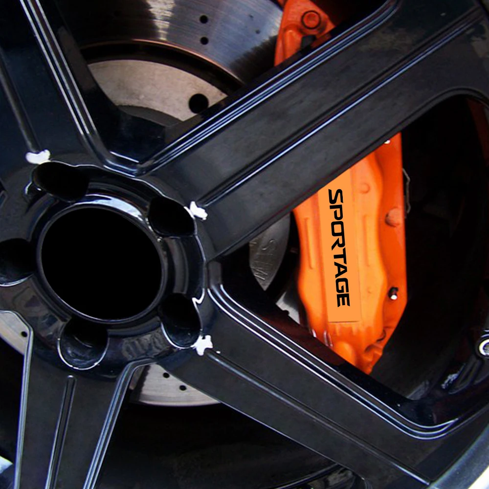 6Pcs Car Brake Caliper Badge Sticker For Kia Sportage Rio Picanto Ceed Optima Soul Forte Vehicle Heat Resistant Cover Auto Decal - купить по