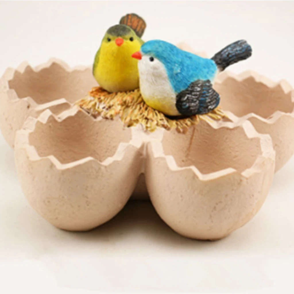 

Resin Succulent Planter Pots Mini Flower Plant Containers Chicken & Eggs