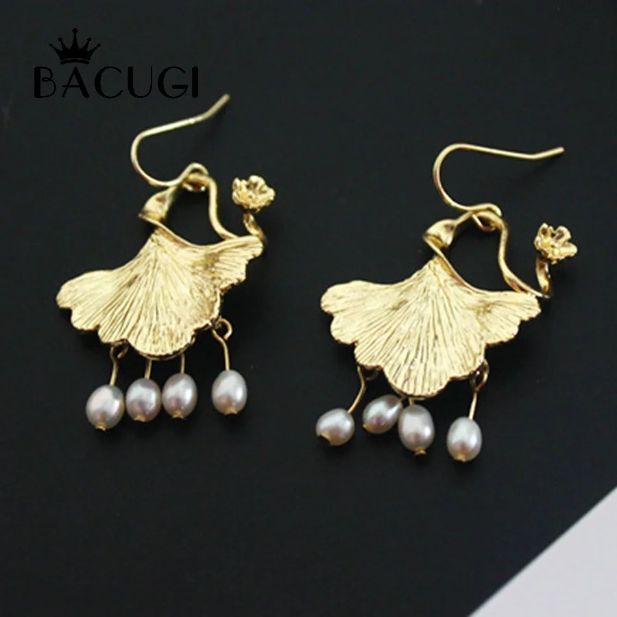

2022 100% Freshwater Pearl Drop Earrings For Women Dangle Earring Handmade Femme Fine Jewelry
