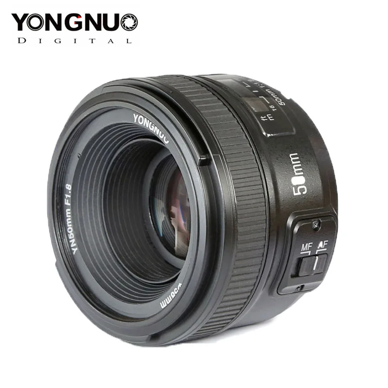 Объектив YONGNUO YN50mm F1.8 для Nikon D800 D300 D700 D3200 D3300 D5100 D5200 DSLR объектив камеры Canon EOS 60D 70D 5D2