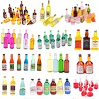 34610 шт. 112 миниатюрный кукольный домик, миниатюрная еда, Миниатюрная пластиковая бутылка, имитация бутылки вина, модель напитков, игрушки для кукольного домика, кухни