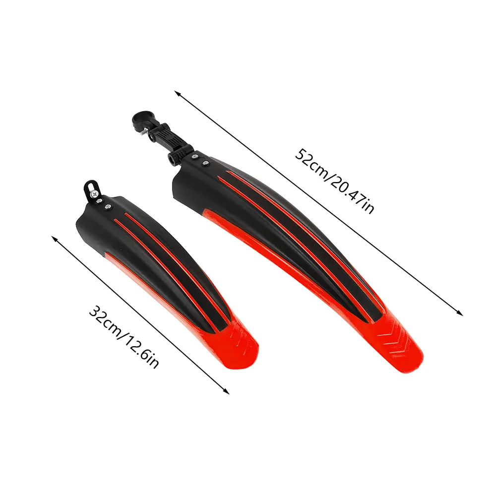 

2pcs Bicycle Fenders Front/Rear Tire Wheel Fenders MTB Mountain Bike Wings Mudguard with Reflective Paper Cycling Accessories