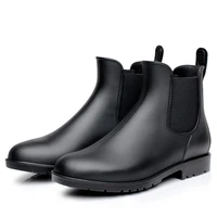 mens and womens new chelsea rain boots short rain boots fashion water shoes low top rubber shoes casual adult rain boots women