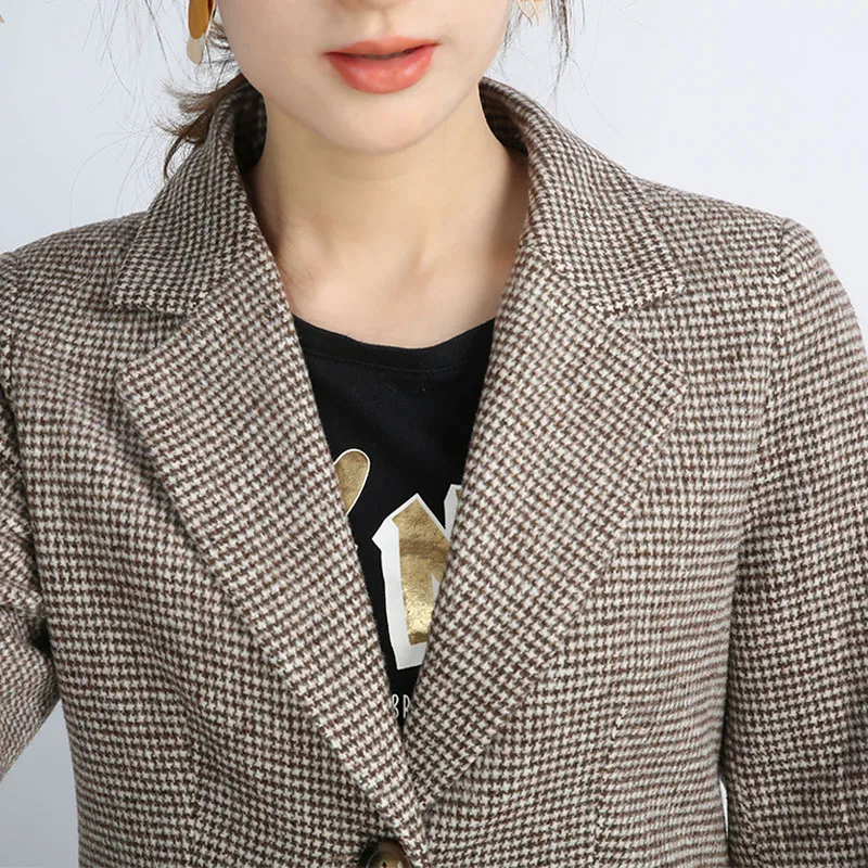 2019 новая стильная Высококачественная Женская клетчатая верхняя одежда