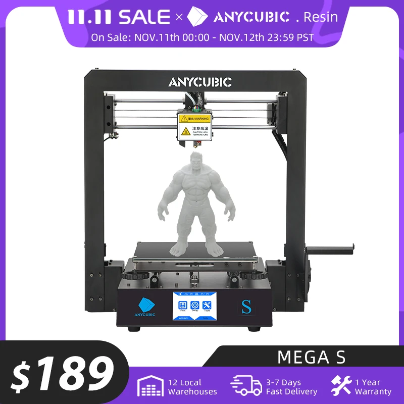 ANYCUBIC Mega S FDM 3d Printer I3 Upgraded Printing Platform Full Metal Frame Large Size Volume Touch Screen impresora | Компьютеры и