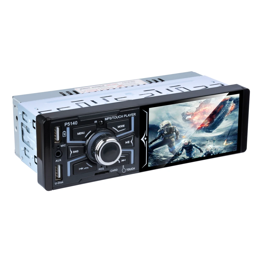 P5140 12 в 1 din 4 &quot Автомобильный видеоплеер HD сенсорный экран RDS радио Bluetooth AM FM AUX USB SD