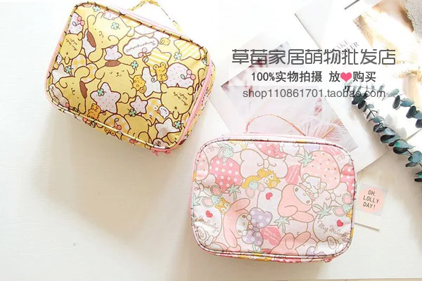 Мультфильм Япония hello kitty My Melody Cinnamoroll pompomparin дорожные косметички для хранения мешочки для мытья девочек макияж сумки