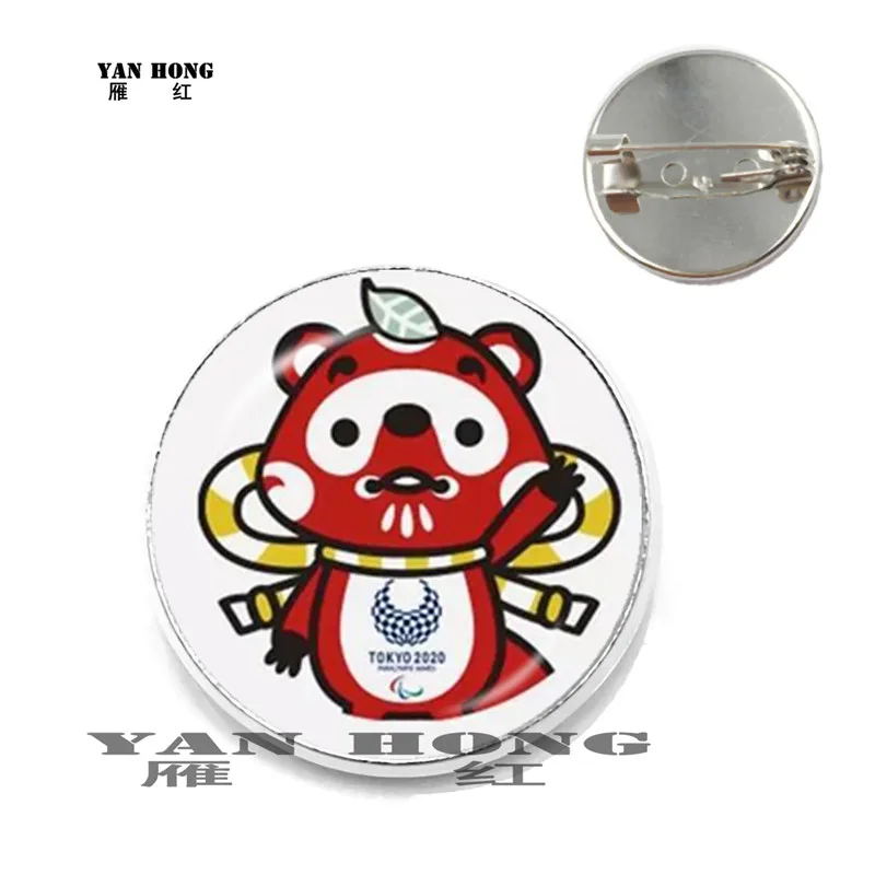 2020 большая брошь 25 мм о счастливая Олимпийская талисман (Будущее) модная ручной