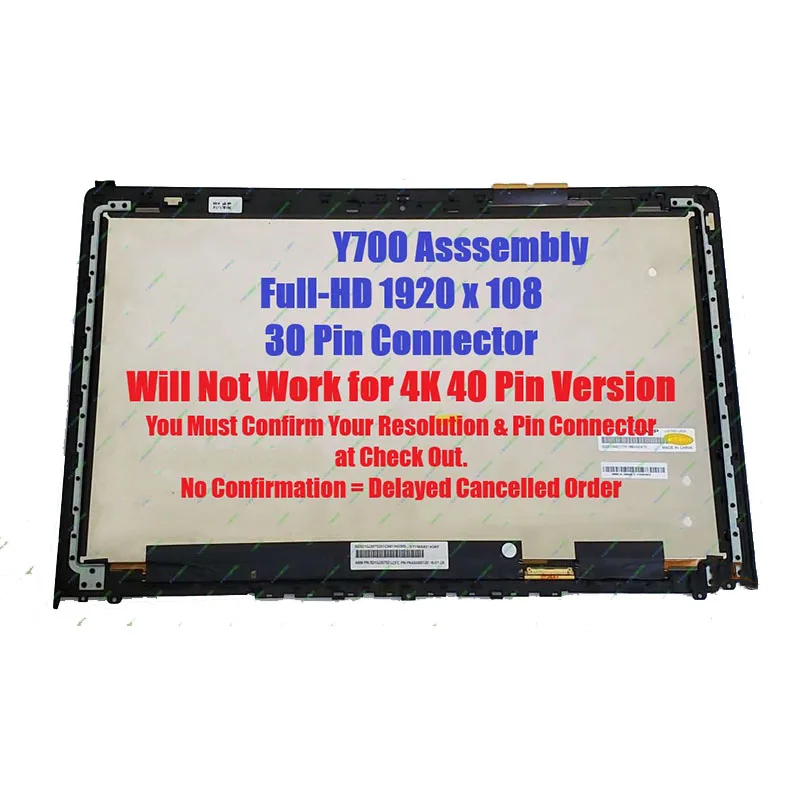15 6 5d10k37618 fhd lcd touch screen assembly for lenovo asssembly y700 free global shipping