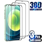 Защитное стекло, закаленное стекло для iPhone 13 12 Mini 11 Pro XS Max X XR SE 2020 6 6S 7 8 Plus, 3 шт.