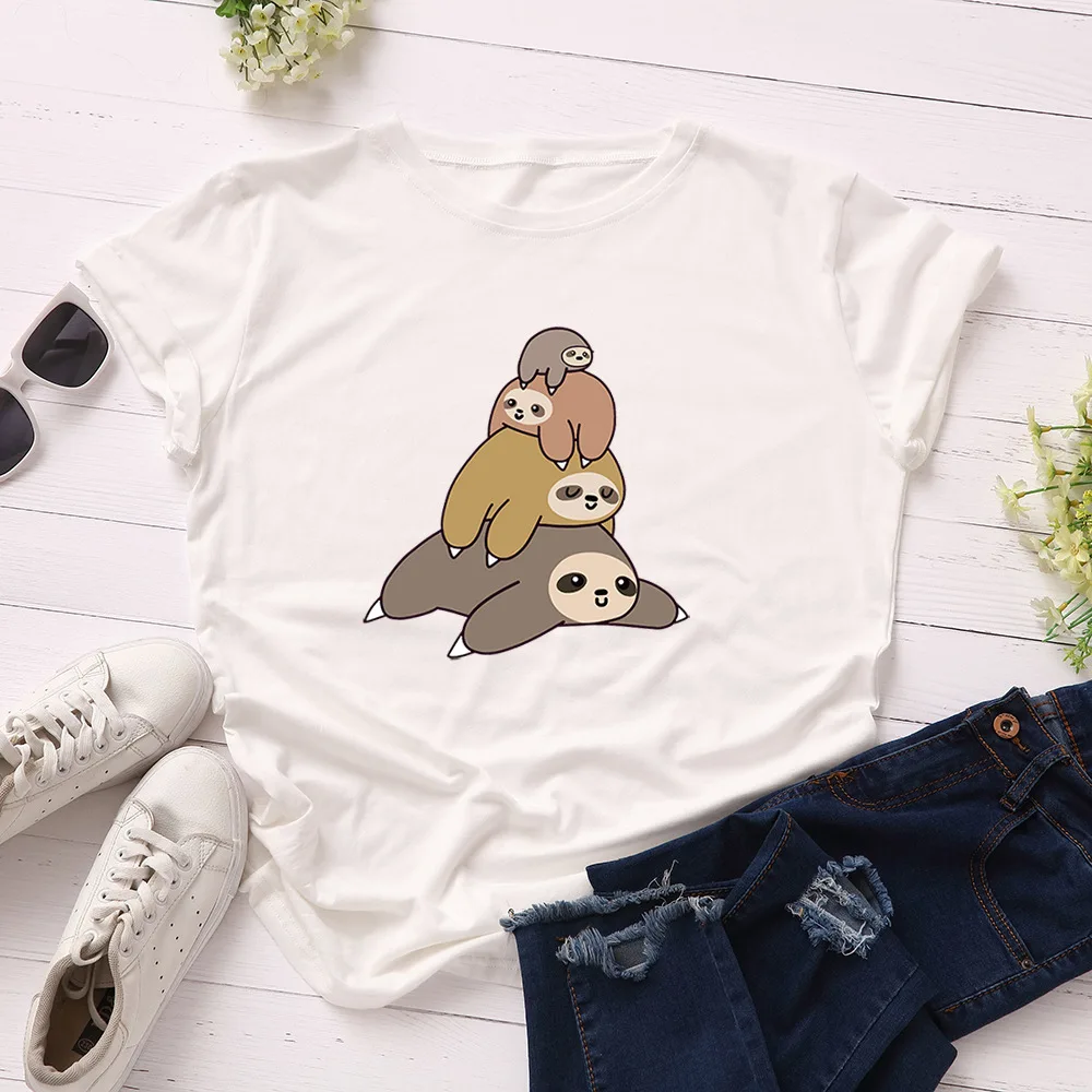 

Harajuku T Shirts Women Kawaii Funny Cartoon T-shirt 90s Cute Print Tshirt Fashion Streetwear Top Female
