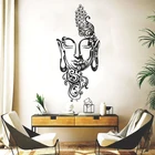 Большая маска Будды Гаутама, Йога, студийная Наклейка на стену, для гостиной, молитва, религия, вдохновляющая Наклейка на стену, виниловый Декор