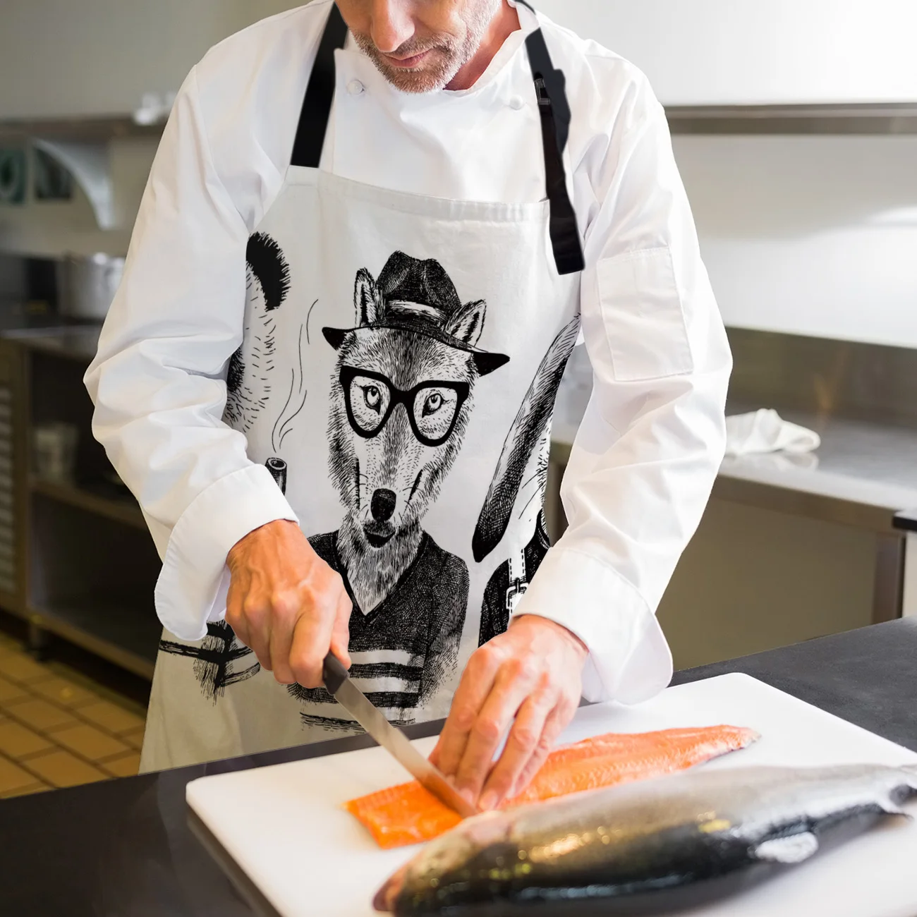 Кухонный Фартук лиса Панда Кролик животное художественная Персонификация Пежо