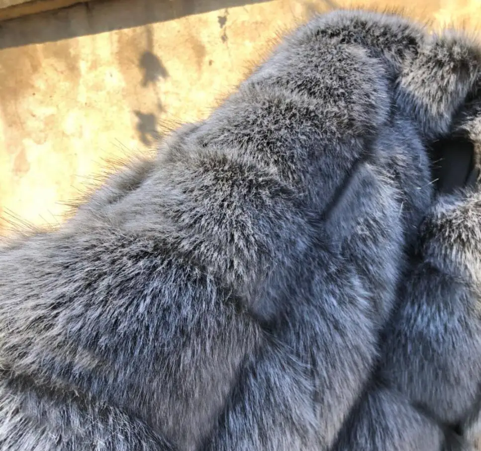 

Furry Hooded Coat Women Silver Fox Faux Fur Vest Gilet Sleeveless Fluffy Fake Fur Jacket Long Fur Vest Festival Coats r2330