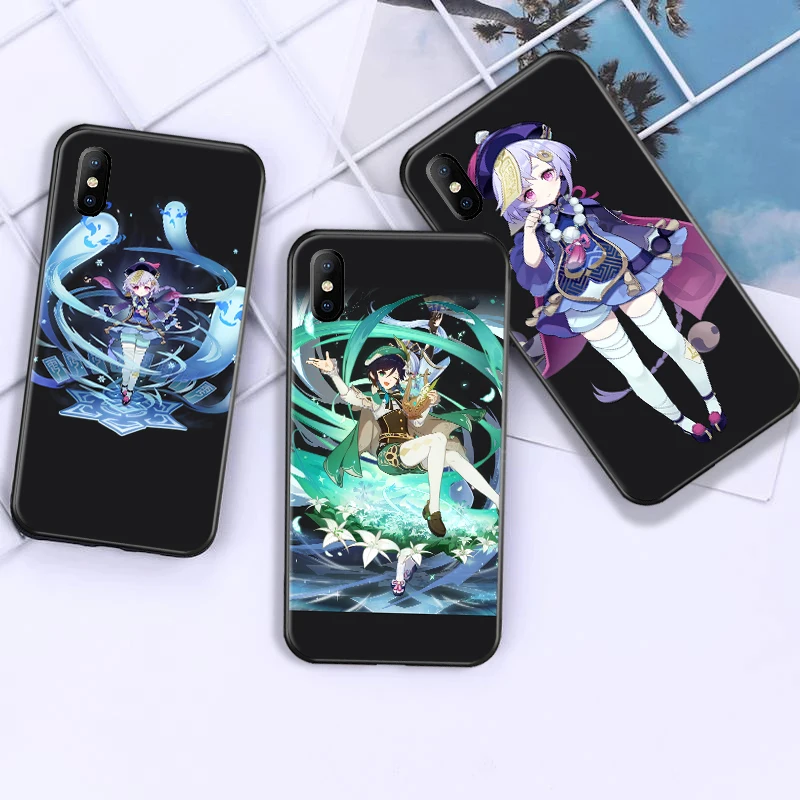 

Genshin Impact Phone Case For iPhone 6 6S 7 8 X XS XR 11 12 13 Pro SE 2020 Cute Jean Xiao Barbara Klee Lisa Sucrose Back Cover
