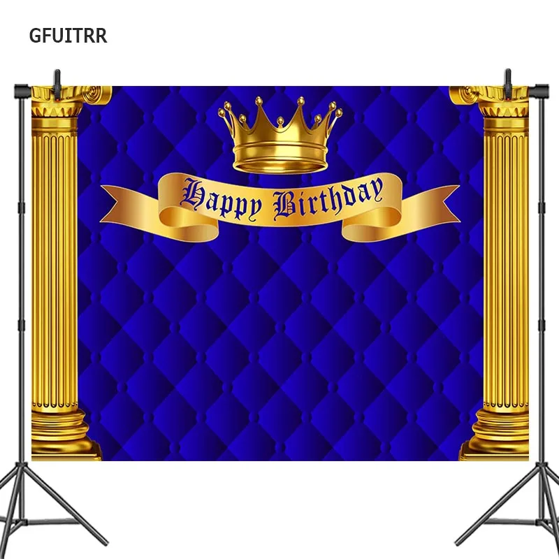 GFUITRR Мальчики Королевский День Рождения фотография фон Золотая Корона