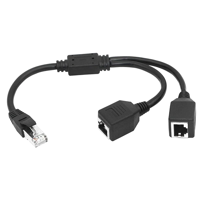 RJ45 1 Male to 2 Female Ethernet Splitter Cable for Super Cat5 Cat6 Cat7 LAN Network Extension Adapter |