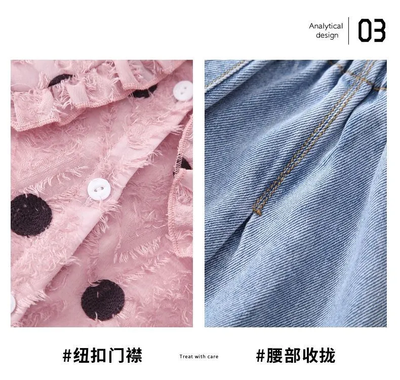 Джинсы для девочек средней школы повседневные удобные штаны из денима брюки 6 8 10