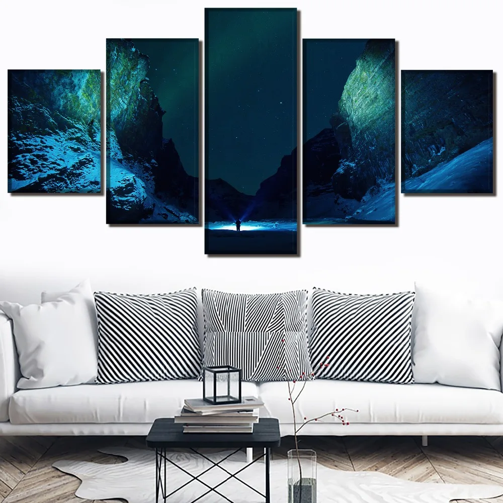 Настенные художественные картины домашние декоративные рамки 5 шт. звездное небо