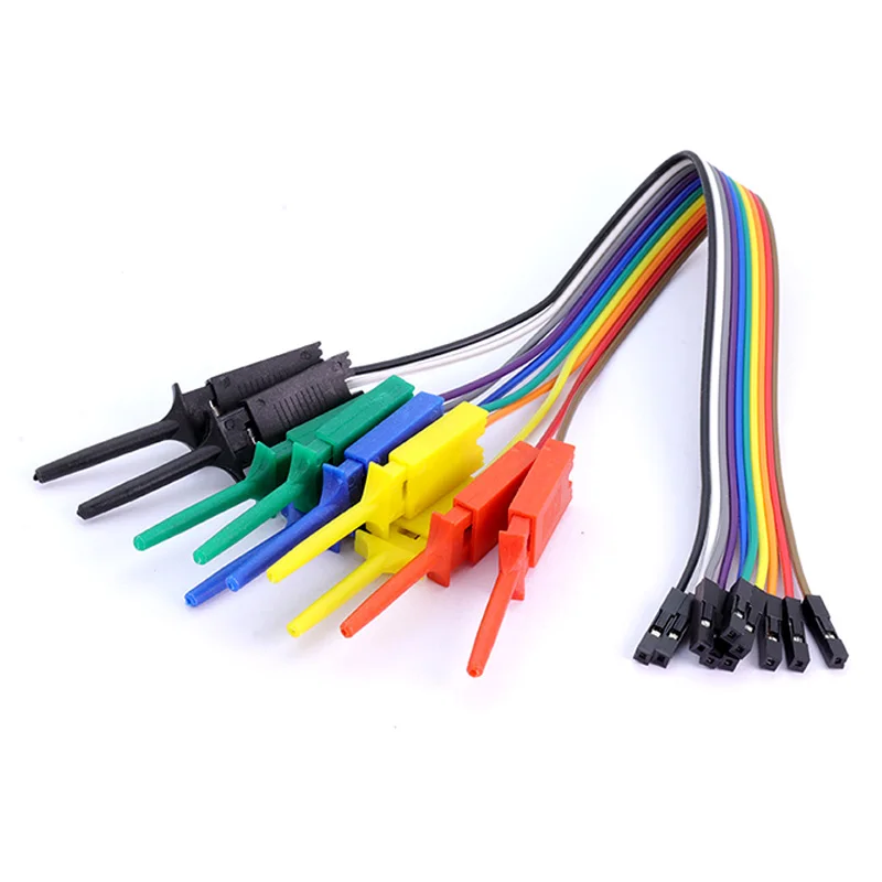 1 комплект 25 см 5 цветов 10 pin крюк клип комплект шлангов, высокая эффективность, логический анализатор кабельный захват зонд тест