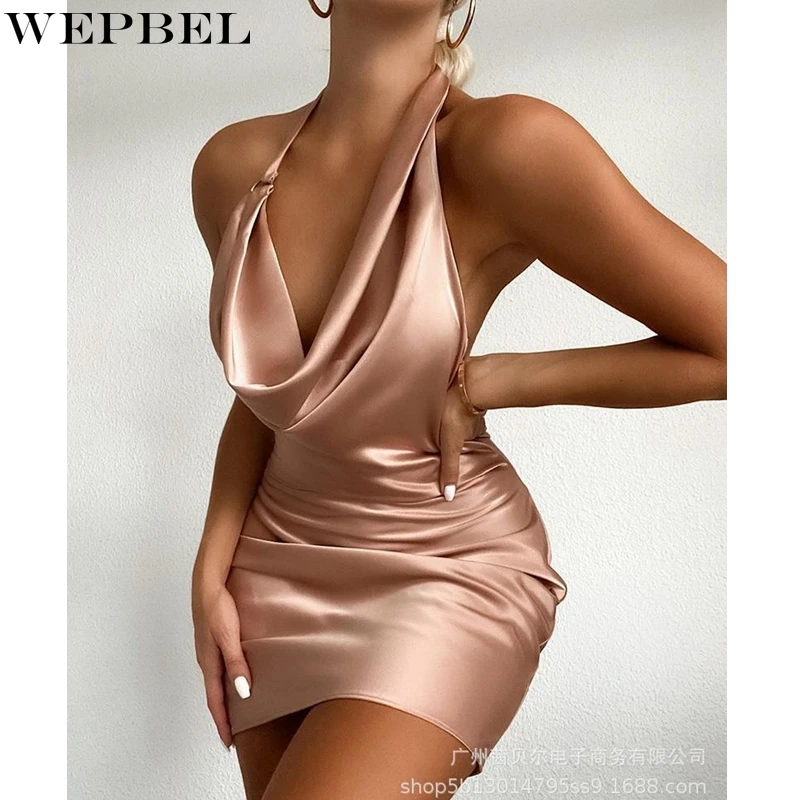 

Платье женское Плиссированное с V-образным вырезом и высокой талией