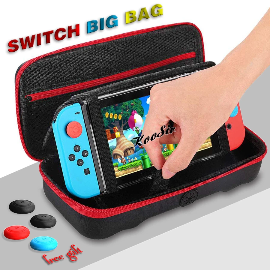Большая сумка для хранения аксессуаров Nintendo Switch чехол переноски + 4 колпачка Joycon
