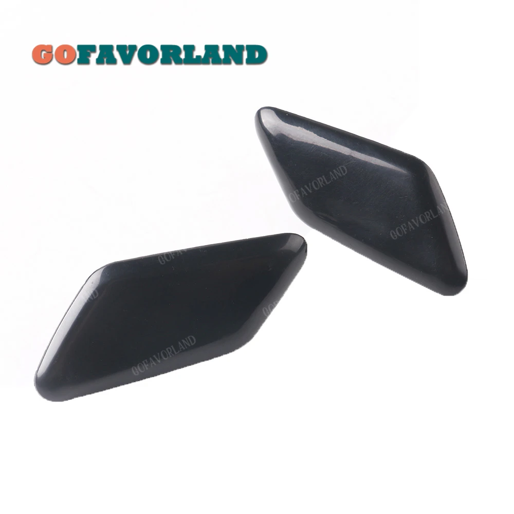 Pair Left Right Front Bumper Headlight Washer Nozzle Cover Unpainted 39863927 39863944 For Volvo C30 2011 2012 2013