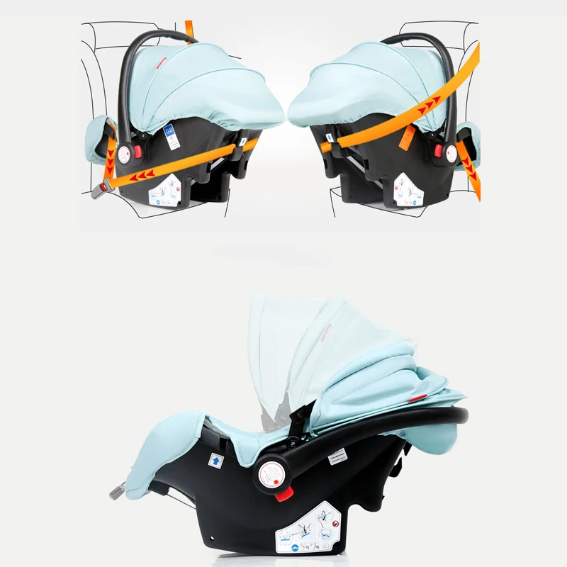 Luxury Multifunctional 3 in 1 Baby Stroller Portable High Landscape Gold Black Baby Carriage Folding Newborn Carrinho De Bebe images - 6
