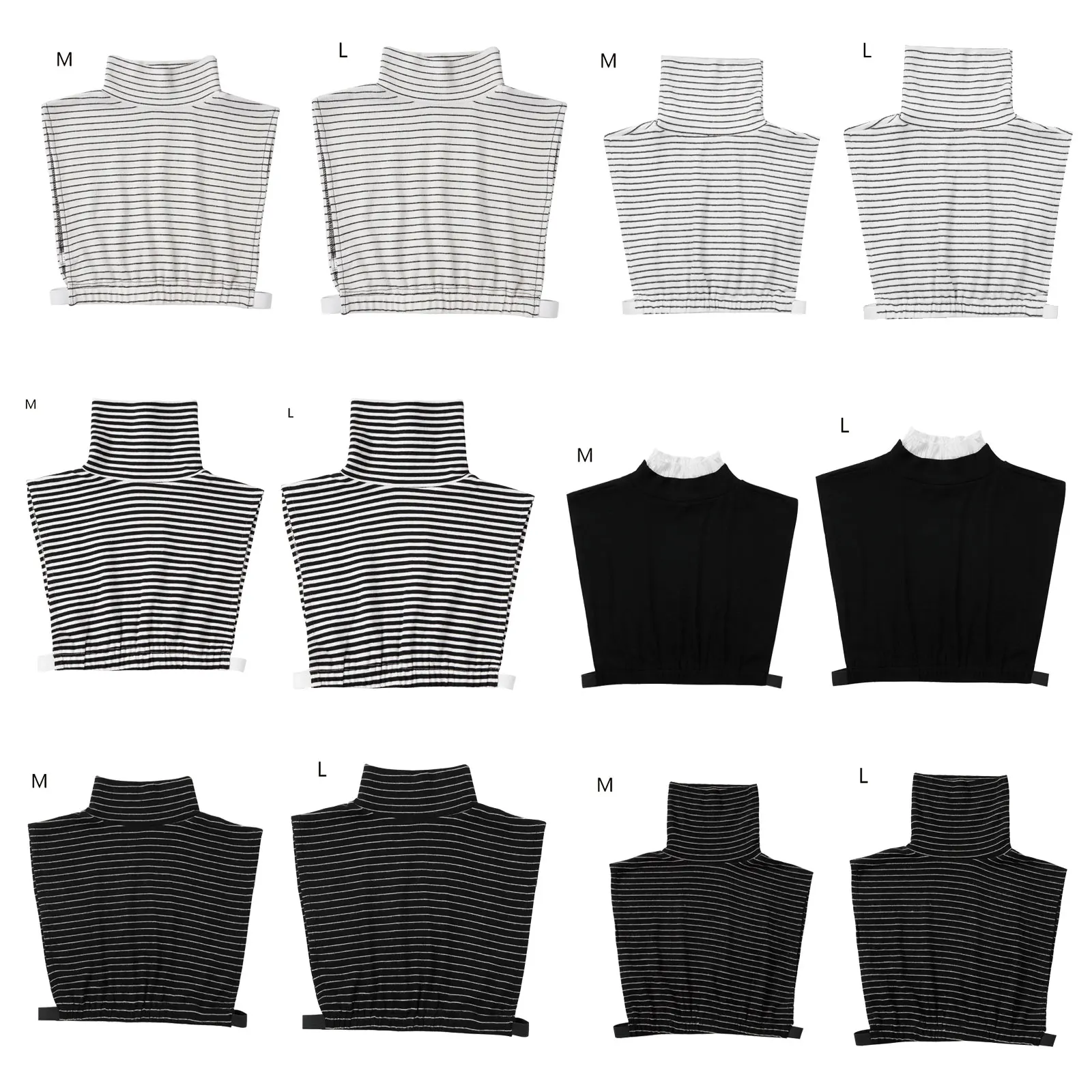 

1 Women Wild Card Turtleneck Fake Collar Neck Warmer Detachable Half Top False Neck Cover Knitted Stand Collar for Shirt Sweater