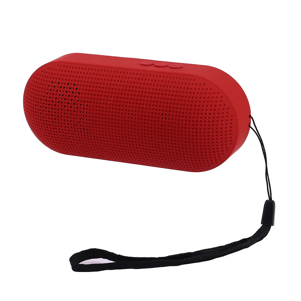 Red Portable Wireless Bluetooth Stereo Sound SD Card Speaker For Smartphone Tablet PC#T2 - Color: Red
