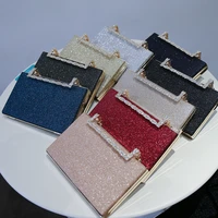 sequined women evening bags diamonds flap design party wedding handbags mixed color shoulder chain day clutch