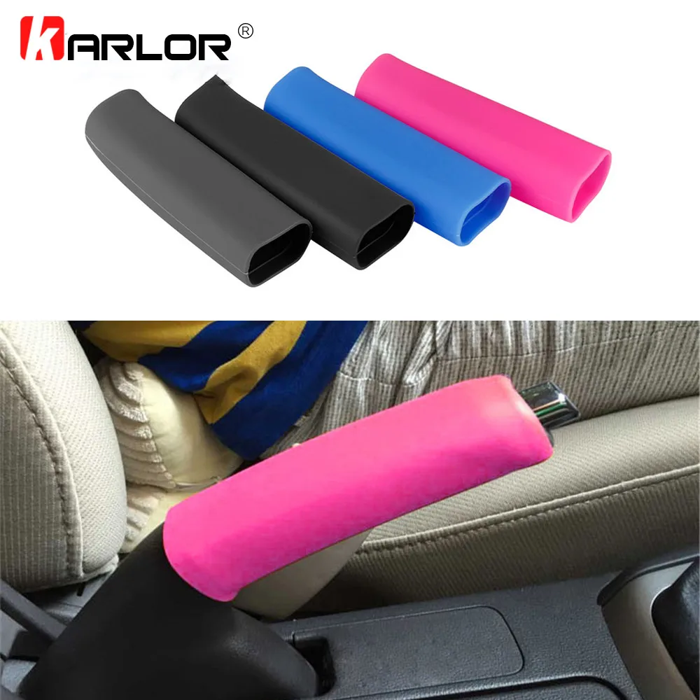 

DIY автомобилей стояночного тормоза ручки анти скольжения силиконовые стояночного тормоза крышка украшение автомобиля держатель для рук по...