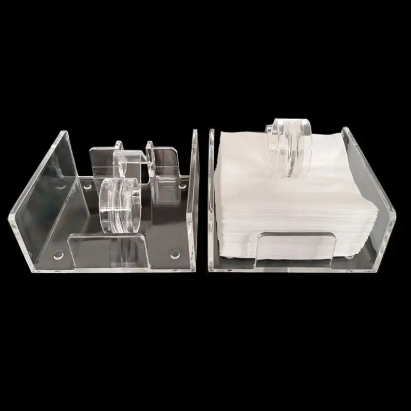 Square Clear Acrylic Cocktail Napkin Holder Paper Serviette Dispenser Tissue Box Bar Caddy for Dining Table Hotel Home Decor | Дом и сад
